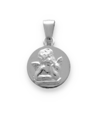 Srebrny medalik z Aniołkiem -1,4 cm - pr. 925