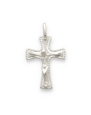 Srebrny krzyżyk katolicki z jasnego srebra - pr. 925