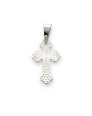 Srebrny krzyżyk prawosławny diamentowany - pr. 925