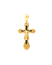 Złota zawieszka Krzyżyk Prawosławny pr. 585