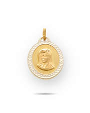 Medalik złoty owalny z Matką Boską  - pr.585