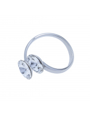 Srebrny pierścionek z dwiema białymi cyrkoniami - pr. 925