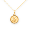 Komplet złoty Medalik i łańcuszek Singapur 45cm - pr.585