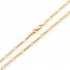 Złoty łańcuszek figaro z poszerzonym ogniwem  55 cm - pr. 585