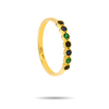 Złoty pierścionek - Kolorowe cyrkonie - pr.585