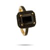 Złoty pierścionek z dużym czarnym kamieniem - pr. 585