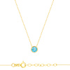 Złoty łańcuszek celebrytka z niebieskim kamieniem - pr. 585