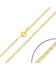 Złoty łańcuszek Valentino z białym złotem 55 cm - pr. 585