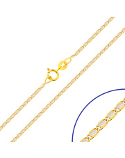 Złoty łańcuszek Valentino z białym złotem 55 cm - pr. 585