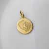 Złota zawieszka niemowlęce stópki w kółku - pr. 585