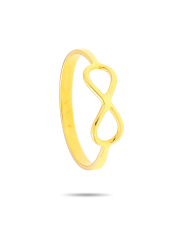 Złoty pierścionek - obrączka z nieskończonością - pr.585
