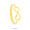 Złoty pierścionek - obrączka z nieskończonością - pr.585
