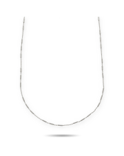 Srebrny naszyjnik - splot ankier + pałeczki 45 cm - pr. 925