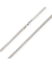 Srebrny łańcuszek splot Garibaldi 55 cm - 4,5 mm - pr. 925