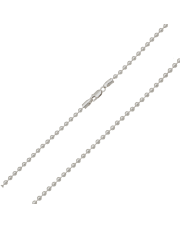 Srebrny łańcuszek splot z diamentowanych kulek 50 cm - pr. 925