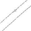 Srebrny łańcuszek splot z diamentowanymi blaszkami 50 cm - pr. 925
