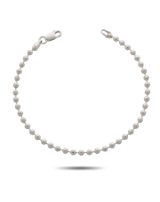Srebrna bransoleta z diamentowanymi kulkami 19 cm - pr.925
