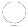 Srebrna bransoleta z diamentowanymi kulkami 19 cm - pr.925