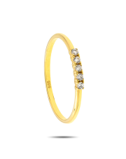 Złoty pierścionek z białymi cyrkoniami - pr.585