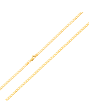 Złoty łańcuszek Pancerka Nacinana 55 cm - 3 mm - pr. 333