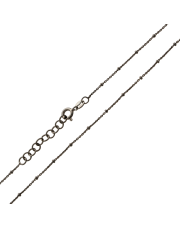 Srebrny łańcuszek oksydowany Ankier z kulkami - pr. 925