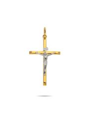 Złota zawieszka krzyżyk katolicki pr. 585