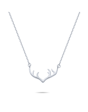 Srebrny naszyjnik celebrytka - poroże rogi jelenia - pr. 925