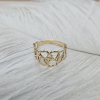Złoty pierścionek z serduszkami - pr.585