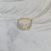 Złoty pierścionek z kwiatkami - pr.585