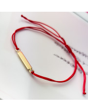 Złota bransoletka blaszka do graweru  - pr. 585 