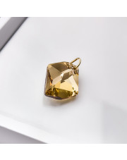 Złota zawieszka z kryształem Golden Shadow pr. 585