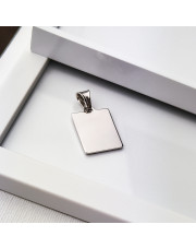 Srebrna zawieszka nieśmiertelnik 1,9x2,7 cm, możliwy grawer zdjęcia - pr. 925