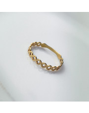 Złoty pierścionek koniczynka marokańska - pr.585