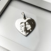 Srebrna zawieszka serce duże - możliwość graweru zdjęcia - pr. 925