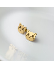 Złote kolczyki kotki - pr. 585