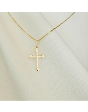 Złota zawieszka krzyżyk prawosławny - pr. 585