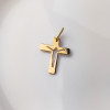 Złota zawieszka krzyżyk katolicki - pr. 585