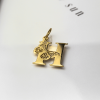 Złota zawieszka literka H z motylem - pr.585