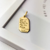 Złota zawieszka blaszka - możliwość wykonania graweru - pr. 585