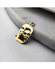 Złota zawieszka blaszka, nieśmiertelnik - możliwość wykonania graweru z dwóch stron - pr. 585