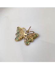 Złota zawieszka motyl z emalią - pr.585