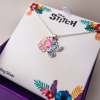 Srebrny łańcuszek z zawieszką emaliowaną STITCH & ANGEL 