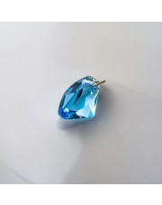 Złota zawieszka z kryształem Ocean Blue pr. 585