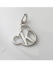 Srebrna zawieszka Mickey z literką K - pr.925