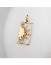 Złota zawieszka Słońce w ramie - pr.585