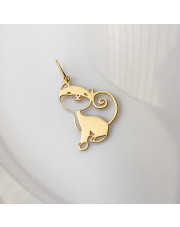 Złota zawieszka Kot - pr.585