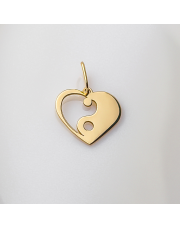 Złota zawieszka Serce Yin-Yang - pr.585