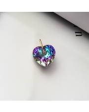 Złota zawieszka serce kryształ Vitrail Light Swarovski pr. 585