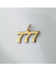 Złota zawieszka liczba 777 - pr.585