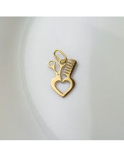 Złota zawieszka Serce Nożyczki i Grzebień - pr.585